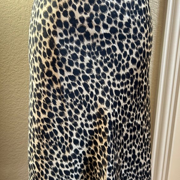 Jcrew Factory Midi Leopard Print Skirt - Size Large - Picture 3 of 6